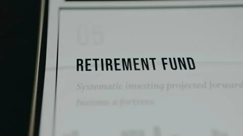 Retirement Fund title for a financial topic Stock Footage 332919600