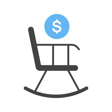 Retirement icon vector image. Stock Illustration