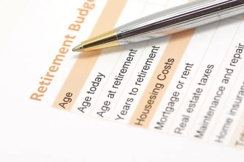 Retirement plan document Stock Photos