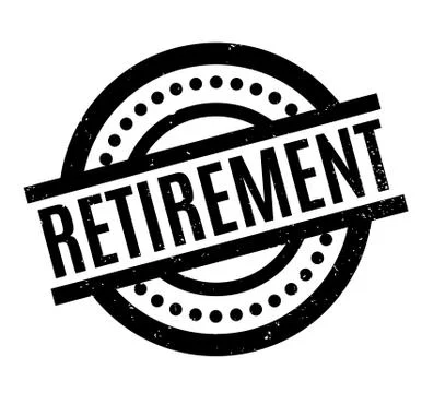 Retirement rubber stamp Stock Illustration