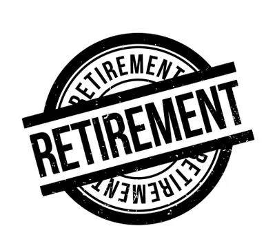 Retirement rubber stamp Stock Illustration