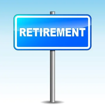 Retirement signpost Stock Illustration