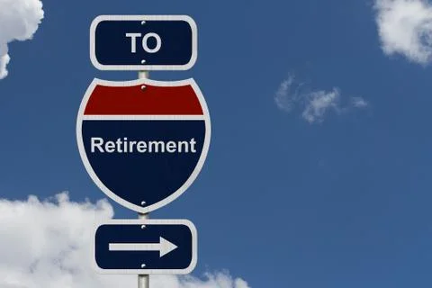 Retirement this way Stock Illustration