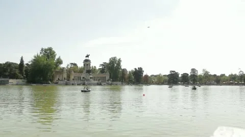 Retiro Park Stock Footage 12134713