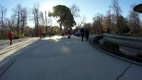 Retiro park in Madrid Stock Footage 104710234