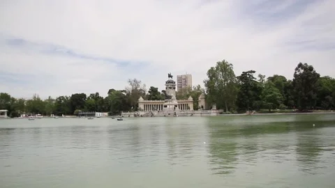 Retiro Park of Madrid Stock Footage 136578648