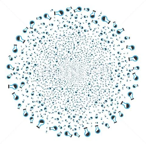 Retort Fireworks Sphere Stock Illustration