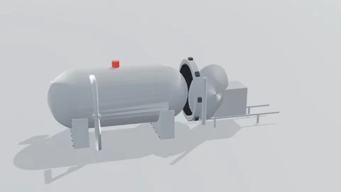 Retort food processing 3d loop white background 3D animation seamless loop Stock Footage 341849326