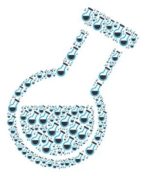 Retort Icon Collage Stock Illustration
