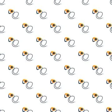 Retractable dog leash pet accessory flat pattern Stock Illustration