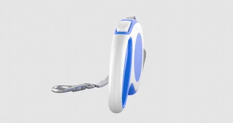 Retractable dog leash rotation animation seamlessly loopable. 3D rendering .. Stock Footage 338329709