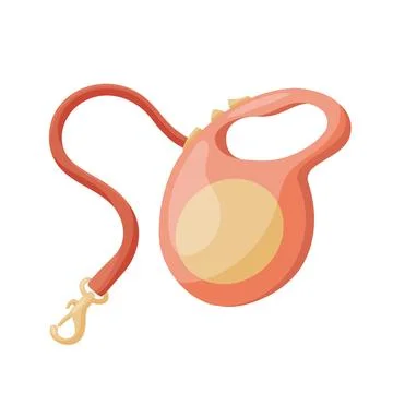 Retractable dog leash. Vector illustration. Stock Illustration
