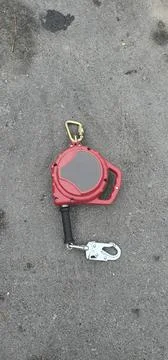 Retractable fall arrest system for work at height Stock Photos