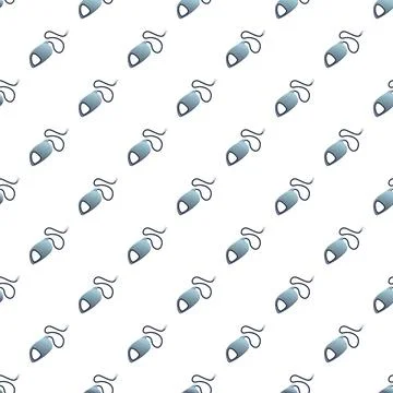 Retractable leash seamless pattern for pet walking Illustration