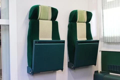 Retractable train seats Stock Photos