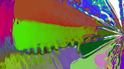 Retraction of liquid color lines Stock Footage 68594661
