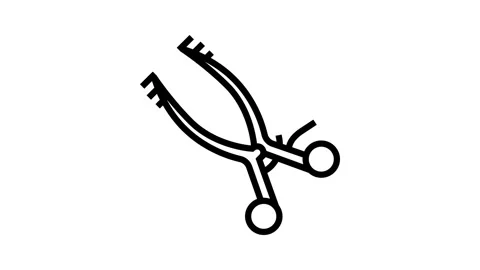 Retractor surgeon line icon animation Stock Footage 326124610