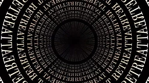 RETREAT Keyword Animation, 3D Pattern, Background Loop. Stock Footage 252080703