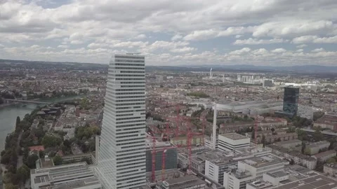 Retreating Arc With Rail Yards Near Basel Stock Footage 344914381