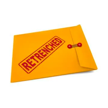 Retrenched on manila envelope Illustrazione stock