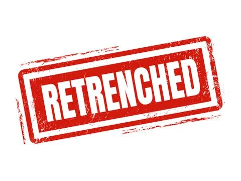 Retrenched red stamp style Illustrazione stock