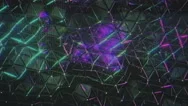 Retrewave 80S Style Vhs Polygons Seamless Loop 3D Render Animation Stock Footage
