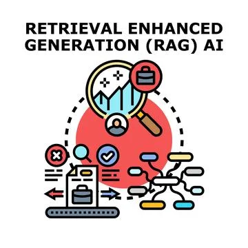 Retrieval enhanced generation ai optimizing information and data processing イラスト素材