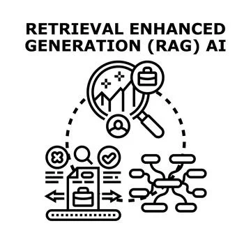 Retrieval enhanced generation ai optimizing information and data processing イラスト素材