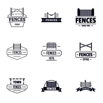 Retrieval logo set, simple style 스톡 일러스트