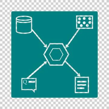 Retrieval Pipeline Icon-Abstract Multi‑Source AI Data Flow Diagram イラスト素材