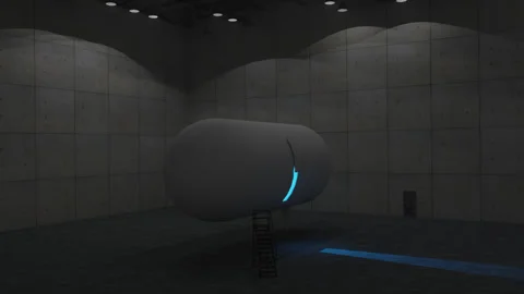 Retrieved UAP Located in Deep Underground Bunker Stock Footage 254230525