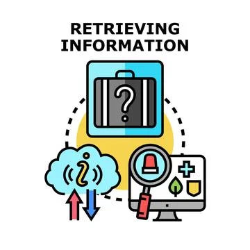 Retrieving information from cloud data storage system 库存插图