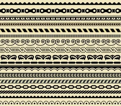 Retro 17 lines set Stock Illustration