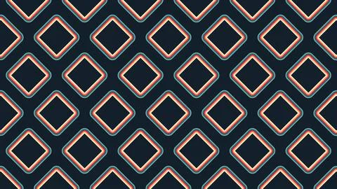 Retro 1970s Abstract Vector Background, Colorful Geometric Shapes and Lines Illustrazione stock