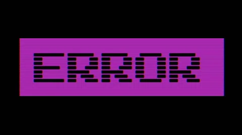 Retro 1980s Style ERROR Blinking Alert Stock Footage 50316080