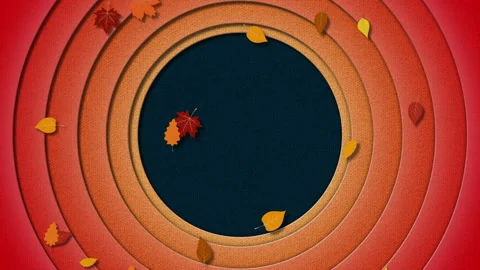 Retro 2D Cartoon Autumn Leaf Falls Loops Stock Footage 256085853