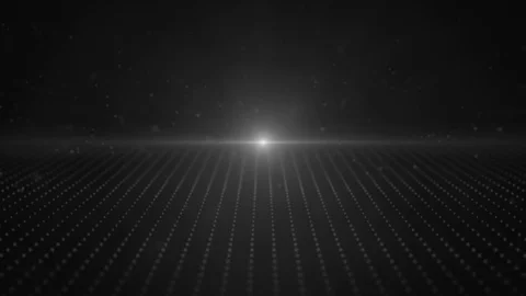 Retro 3d Grey Moving Points Parallax Loop with a bright light Stock Footage 81725447