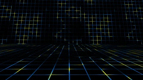 Retro 3D Grid 03 스톡 동영상 293928982