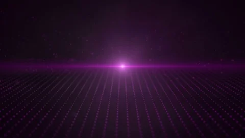 Retro 3d Purple Moving Points Parallax Loop with a bright light Stock Footage 81722692