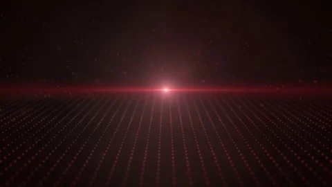 Retro 3d Red Moving Points Parallax Loop with a bright light Vídeo Stock 81686492