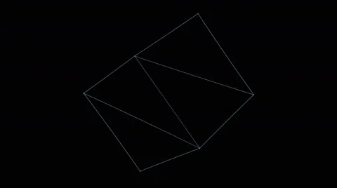 Retro 3D Vector Cube Rotation Stock Footage 65828573
