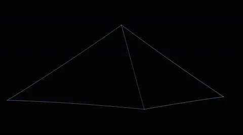 Retro 3D Vector Pyramid, Spinning Stock Footage 65828510