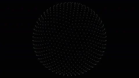 Retro 3D Vector Sphere Points Stock Footage 65828521