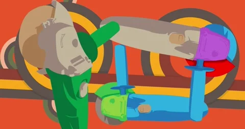 Retro 70s Background with Angle grinder Video Stock Footage 330983941