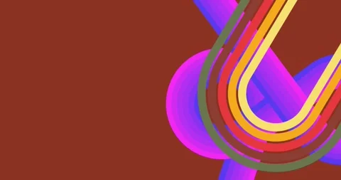 Retro 70s Background on brown Stock Footage 330177853