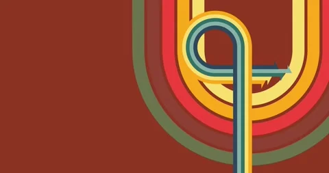 Retro 70s Background on brown video Stock Footage 330177856