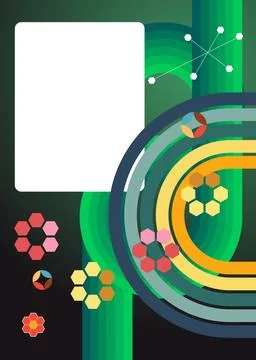 Retro 70s Background. Groovy abstract 1970s art template collection. Minima.. 库存插图