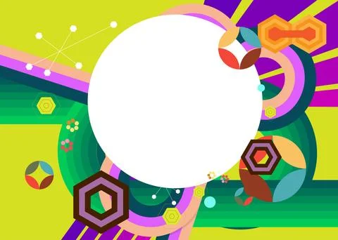 Retro 70s Background. Groovy abstract 1970s art template. Minimalistic Vint.. Stock Illustration