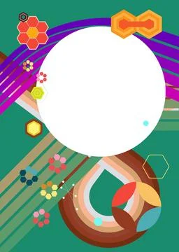Retro 70s Background. Groovy abstract 1970s art template. Minimalistic Vint.. Stock Illustration