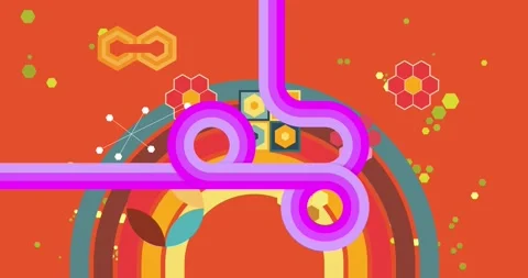 Retro 70s Background on orange Stock Footage 330446050
